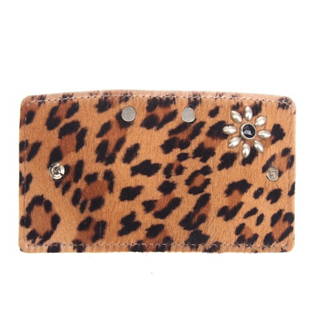 HTC Key Case Flower #3 BLK N / Leopard