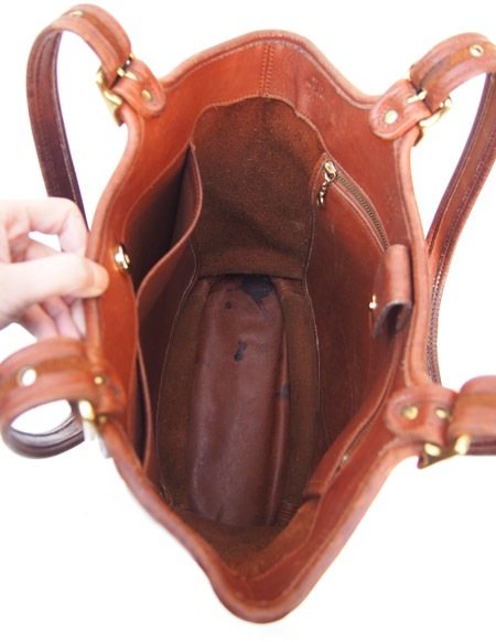 PANTY Original Design "OLD COACH" Vintage Remake Studs Leather Tote Bag / No.17