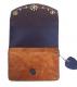 HTC Long Wallet Flower & Umbrella Suede mix #6 TQS B / Camel