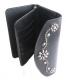 HTC Long Wallet Flower & Umbrella Suede mix #6 BLACK N / Brown