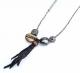 M.Cohen 〔エムコーエン〕 ネックレス N101054 ブラックタッセル&パールチャーム / ターコイズ|NECKLACE|【M.Cohen】 