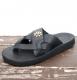 HTC×The Sandalman【エイチティーシー×サンダルマン】 サンダル 別注 Double Strap 1Point Turquoise Studs / Black|SHOES / BOOTS