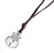Y.GLAUCA 【ワイグラウカ】 ネックレス シルバーポッタリープレート＆レザーコード |Necklace|【Y.GLAUCA】 