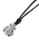 Y.GLAUCA 【ワイグラウカ】 ネックレス シルバーポッタリープレート＆レザーコード|Necklace|【Y.GLAUCA】 