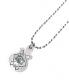 Y.GLAUCA 【ワイグラウカ】 ネックレス シルバーポッタリープレート＆シルバーボールチェーン |Necklace|【Y.GLAUCA】 
