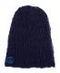 LUCKY BIRD【ラッキーバード】  ハンドウーヴン ウール ミディアムニットキャップ / ダークネイビー| KNIT CAP|【LUCKY BIRD】 