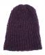 LUCKY BIRD【ラッキーバード】 ウール ミディアムニットキャップ / ダークパープル| KNIT CAP|【LUCKY BIRD】 