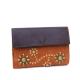 HTC Sunset Short Wallet Flower Suede Mix TQS B / Camel