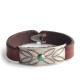 CHAFF DESIGN�̥���ա��ǥ������Leather Plate On Turquoise Bracelet