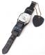 HTC 〔エイチティーシー〕　ウォッチベルト Emboss Polis Black Watch Belt  /  RED-BLUE Glass Stone|ACCESSORY|【 HTC / HTC 