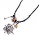 M.Cohen 〔エムコーエン〕 ネックレス N661 スカル＆スター ブラックビーズ|NECKLACE|【M.Cohen】 