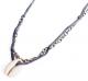 M.Cohen 〔エムコーエン〕 ネックレス&ブレスレット NB10631 4レイヤー シルク&シェルチャーム / グレー|NECKLACE|【M.Cohen】 