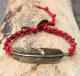 M.Cohen 〔エムコーエン〕 ブレスレット B370 Knotted And Brass Feather /Red|【M.Cohen】 
