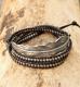 M.Cohen 〔エムコーエン〕 ブレスレット B916-S 3Wrap Leather On Feather Bracelet / Black|【M.Cohen】 