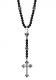 KING BABY 〔キングベイビー〕 K56-5042 Onyx Bead,Skull&Traditional Cross Pendant|ROZARY|【KING BABY】 