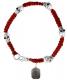 KING BABY 〔キングベイビー〕 ブレスレット Black Macrame w / Skull / RED|BRACELETS|【KING BABY】 