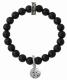 KING BABY 〔キングベイビー〕 ブレスレット Black Onyx Bead w/CROSS|BRACELETS|【KING BABY】 