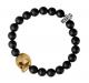 KING BABY 〔キングベイビー〕 ブレスレット Black Onyx & Bone Skull|BRACELETS|【KING BABY】 