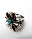 KING BABY 〔キングベイビー〕 リング OLD JEWELLY   GOTHIC CROSS  TURQUOISE|RING|【KING BABY】 