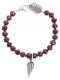 QUEEN BABY 〔クイーンベイビー〕 ブレスレット Bracelet FACETED RUBY W/ SACRED HEART COIN|QUEEN BABY|【KING BABY】 