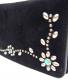 HTC Long Wallet Flower Suede #5 TQS N / Black