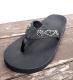 HTC��The Sandalman�ڎ������Î��������ߎ��ݎ��ގَώݡ� ������� ���� Narrow Strap Glass Stone Studs / Black Leather