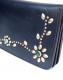 HTC Long Wallet Flower Leather #4 TQS N / Navy
