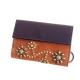 HTC Sunset Short Wallet Flower Suede Mix TQS B / Camel