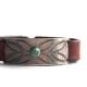 CHAFF DESIGN�̥���ա��ǥ������Leather Plate On Turquoise Bracelet
