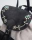 HTC �̎������Î��������͡��Хå� ����Turquoise Flower Suede Backpack / Navy��Dk Brown