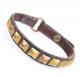 HTC Bracelet Pyramid Studs #3 B / Brown
