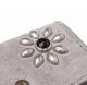 HTC Key Case Flower Suede #2 BLK N / Gray