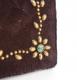 HTC Long Wallet Flower Suede #5 TQS B / Brown