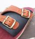 HTC��The Sandalman�ڎ������Î��������ߎ��ݎ��ގَώݡ� ������� ���� Double Buckle Flower Glass Stone Studs / Brown&Navy