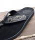 HTC��The Sandalman�ڎ������Î��������ߎ��ݎ��ގَώݡ� ������� ���� Narrow Strap Glass Stone Studs / Black Suede