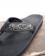 HTC��The Sandalman�ڎ������Î��������ߎ��ݎ��ގَώݡ� ������� ���� Narrow Strap Glass Stone Studs / Black Leather
