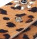 HTC Key Case Flower #3 BLK N / Leopard