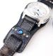 HTC �̎������Î��������͡������å��٥�� Emboss Polis Black Watch Belt  /  RED-BLUE Glass Stone