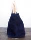 HTC �̎������Î��������� �Хå� ���� Turquoise Flower Studs Suede Tote Bag / Navy��Natural