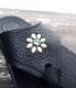 HTC��The Sandalman�ڎ������Î��������ߎ��ݎ��ގَώݡ� ������� ���� Wide Strap 1Point Turquoise Studs / Black Leather