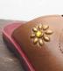 HTC��The Sandalman�ڎ������Î��������ߎ��ݎ��ގَώݡ� ������� ���� Double Buckle Flower Glass Stone Studs / Light Brown&Brown