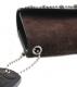 HTC Long Wallet Flower & Umbrella Suede mix #6 BLACK N / Brown