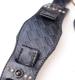 HTC �̎������Î��������͡������å��٥�� Emboss Police Black Watch Belt / YELLOW-BLACK Glass Stone