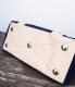 HTC �̎������Î��������� �Хå� ���� Turquoise Flower Studs Suede Tote Bag / Navy��Natural