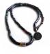 CHAFF DESIGN�̥���ա��ǥ������Brown Shell On Silver & Gold Ring Necklace