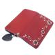HTC Long Wallet Flower Leather #4 BLACK N / Red