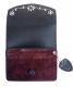 HTC Long Wallet Flower & Umbrella Suede mix #6 BLACK N / Wine red