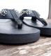 HTC��The Sandalman�ڎ������Î��������ߎ��ݎ��ގَώݡ� ������� ���� Narrow Strap Glass Stone Studs / Black Leather