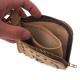 HTC Sunset L-zip Wallet Flower Suede #1 TQS N / Beige