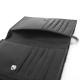 HTC Sunset Short Wallet Flower Suede Mix BLACK N / D Brown